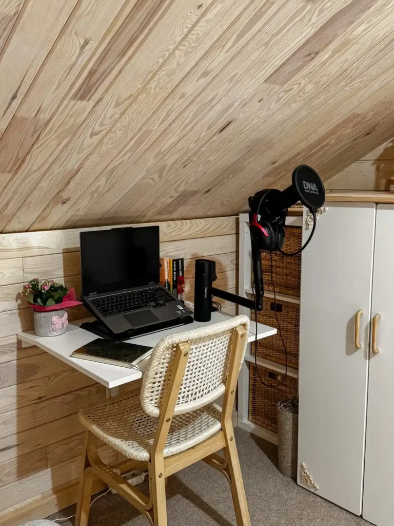 Compact Attic Desk Setup for Small Spaces
