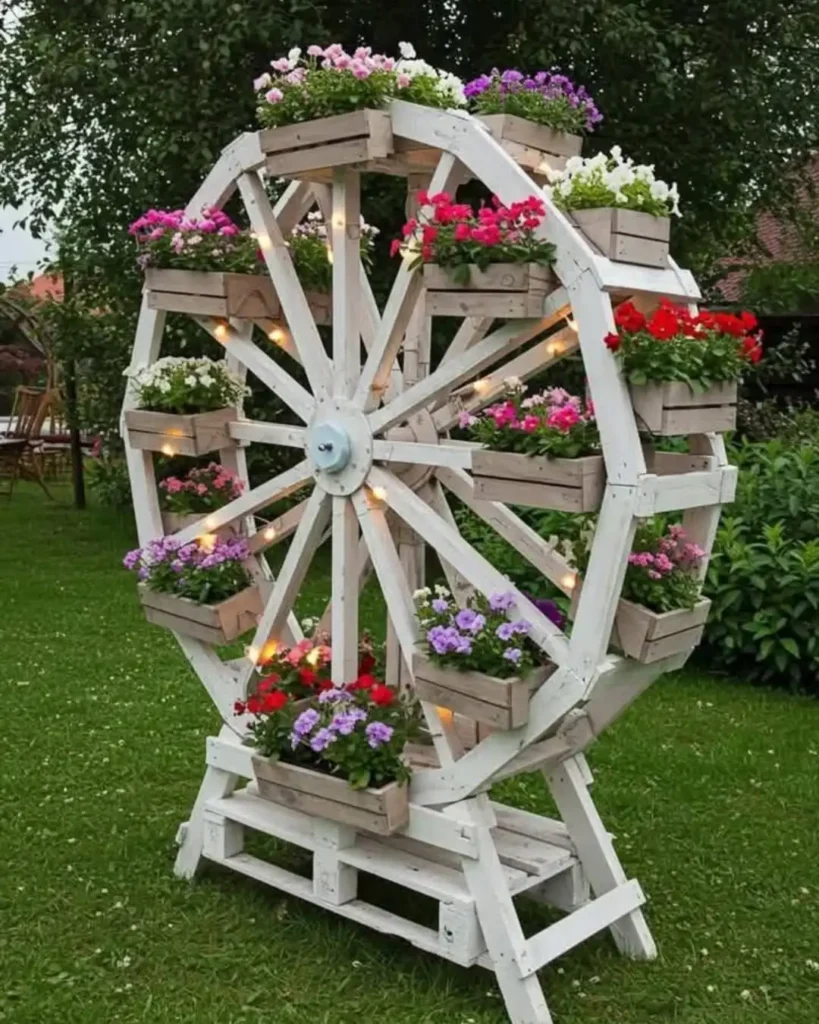 Decorative Flower Wheel Display