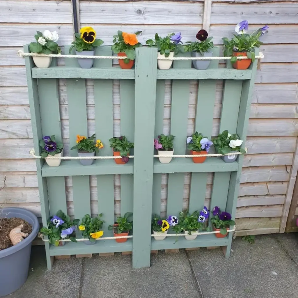 Decorative Pallet Plant Rack