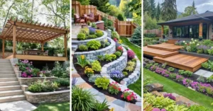 garden ideas for sloping backyards