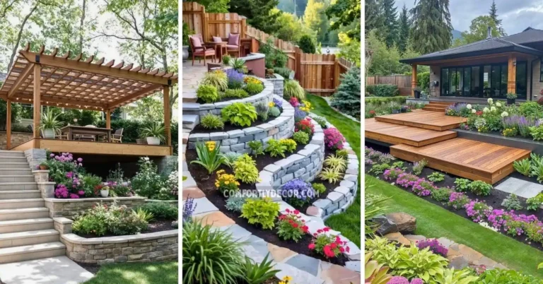 garden ideas for sloping backyards